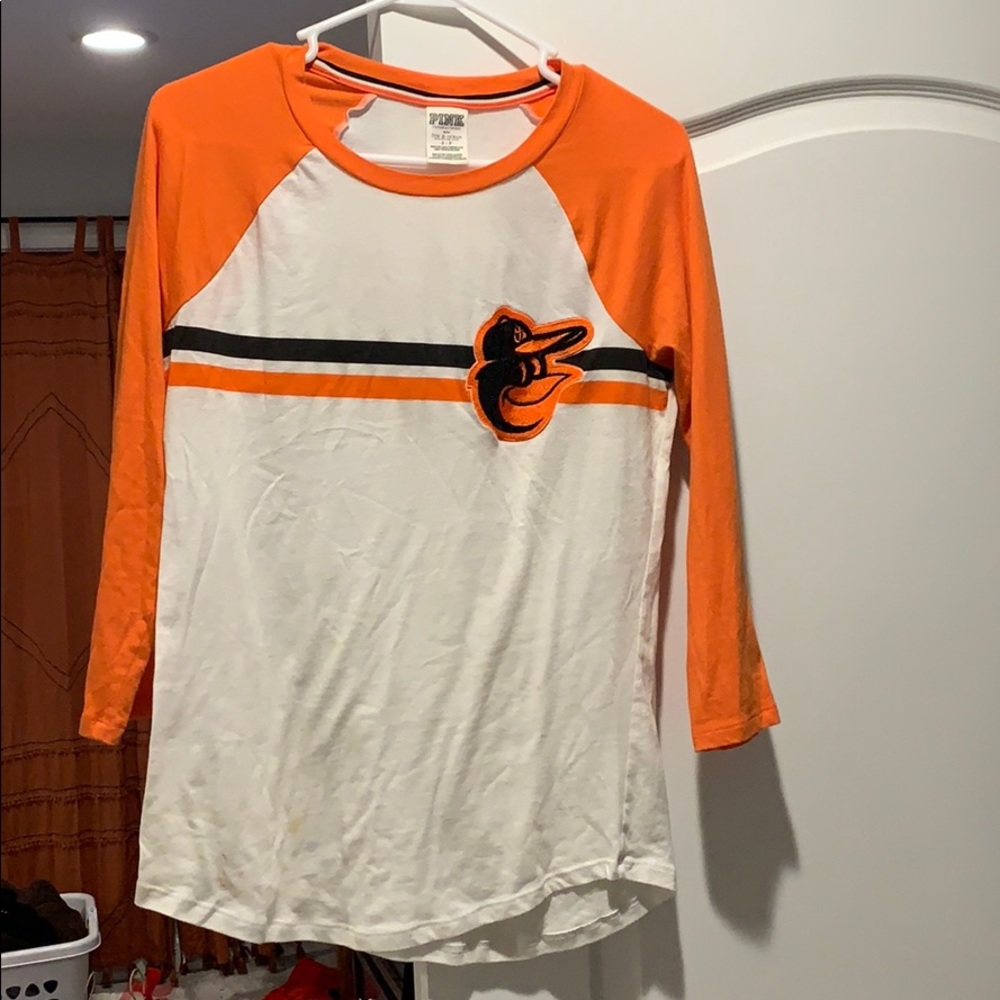 3/4 quarter sleeve baltimore Orioles shirt